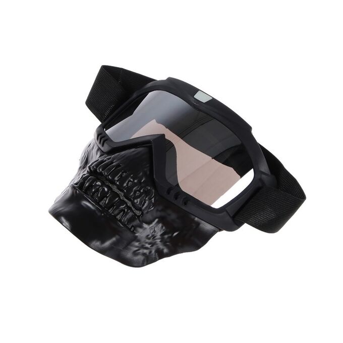 СИМА-ЛЕНД Очки-маска для езды на мототехнике, разборные, визор хром, цвет черный