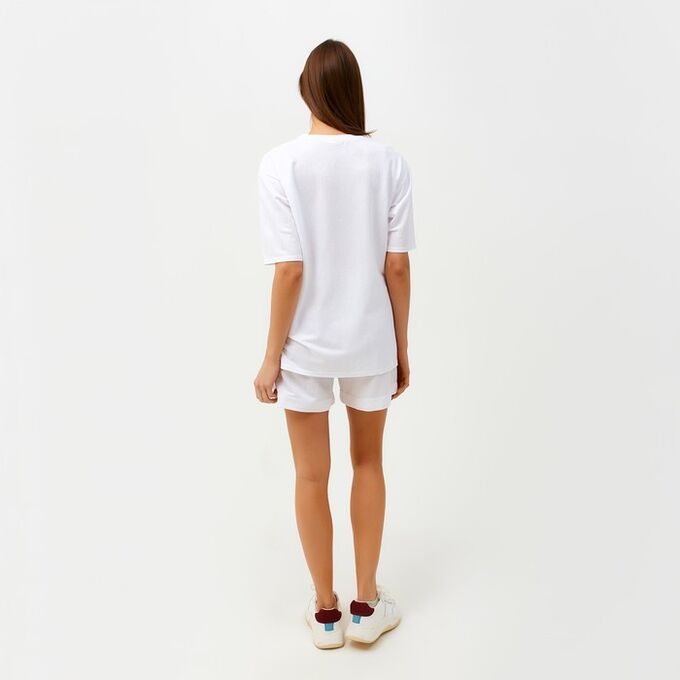 Костюм женский (футболка, шорты) MINAKU: Casual collection цвет белый