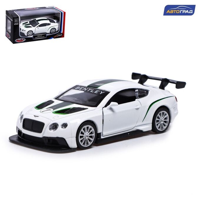 Автоград Машина металлическая BENTLEY CONTINENTAL GT3, 1:43, инерция, открываются двери, цвет белый