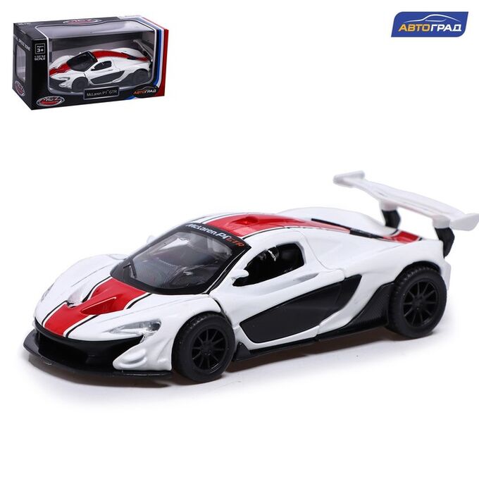 Автоград Машина металлическая Mclaren P1 GTR, 1:40, инерция, открываются двери, цвет белый