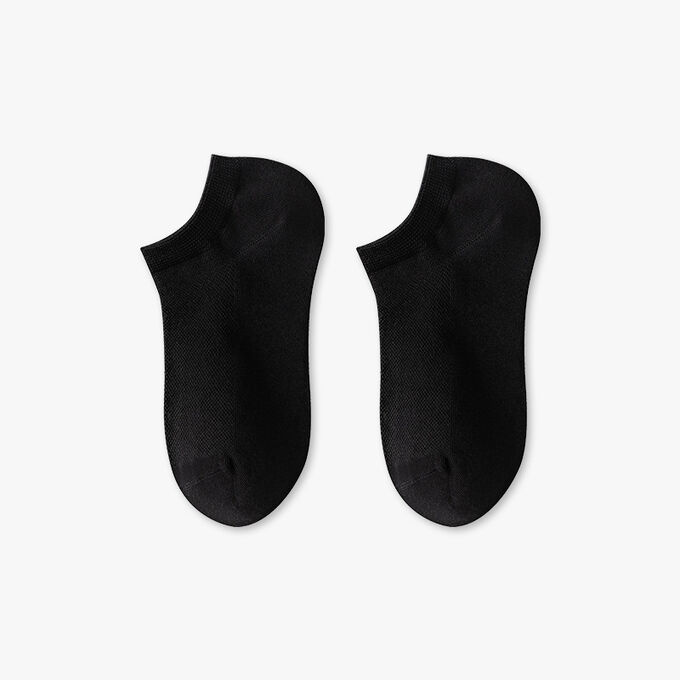 Женские однотонные укороченные носки, цвет черный