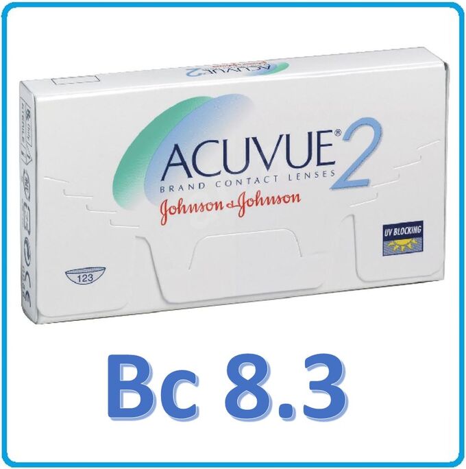 2-недельные контактные линзы ACUVUE 2 (6 линз) bc8.3
