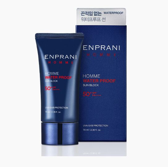 Enprani Крем для кожи солнцезащитный водостойкий мужской Homme Water Proof Sun Block SPF50+,PA++++, 70 мл