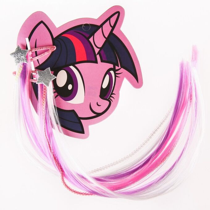 Hasbro Набор прядей для волос на зажиме &quot;Звездочки. Искорка&quot;, My Little Pony, 40 см
