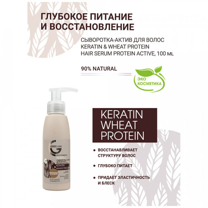 Сыворотка актив купить. Greenini сыворотка для волос. Greenini сыворотка для волос кератин. Greenini Keratin маска. Сыворотка протеиновая selective.