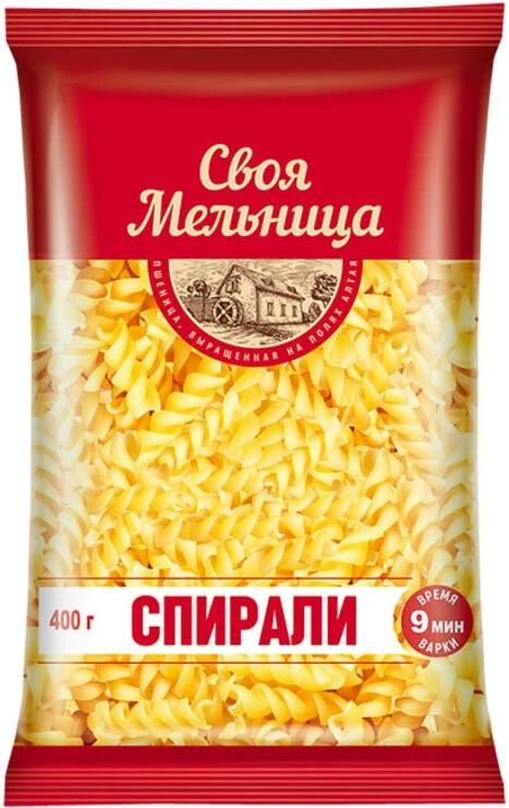 Яшкино Макароны Своя Мельница спирали 400г