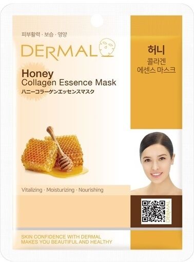 Dermal Тканевая маска с медом и коллагеном Honey Collagen Essence Mask