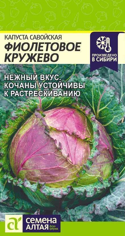 Семена Алтая Капуста Савойская Фиолетовое Кружево/Сем Алт/цп 0,3 гр.