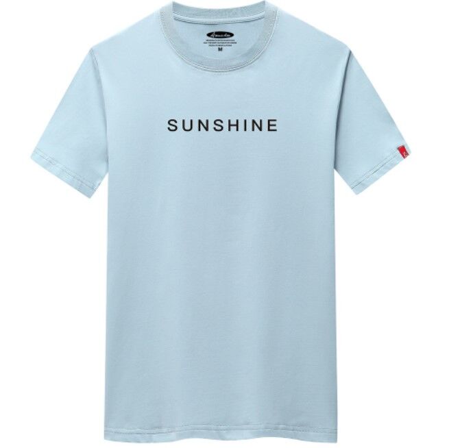 Мужская футболка, надпись &quot;Sunshine&quot;, цвет голубой