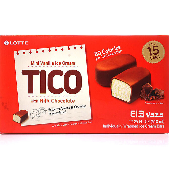 Lotte Мороженое-конфеты &quot;Тико&quot; молочный шоколад  0,450кг