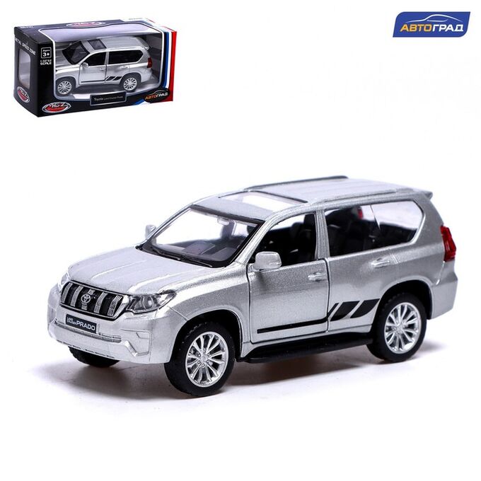 Автоград Машина металлическая TOYOTA LAND CRUISER PRADO, 1:42, инерция, цвет серый