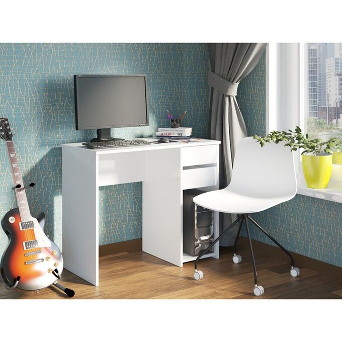 Клик Мебель Стол компьютерный СК-03, 900х450х750, белый