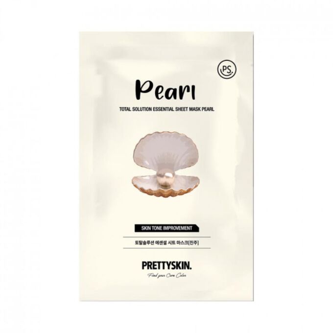Pretty Skin PrettySkin Total Solution Essential Sheet Mask Pearl Тканевая маска для лица с экстрактом жемчуга, 23 гр