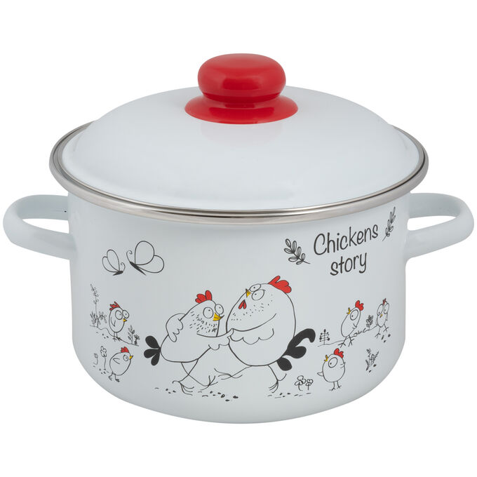 Appetite Кастрюля эмаль Chickens’stories 3,0л ТМ FOOD ATELIER