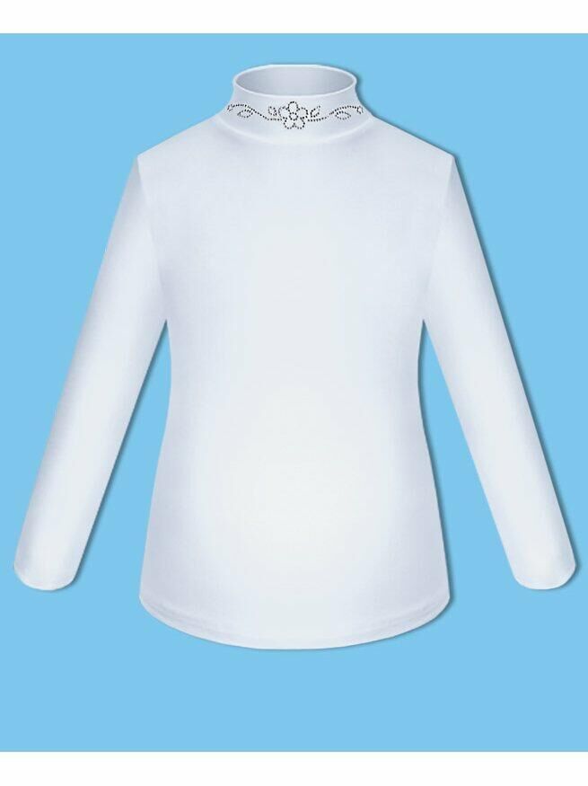 Радуга дети Школьная белая водолазка (блузка) для девочки Цвет: белый