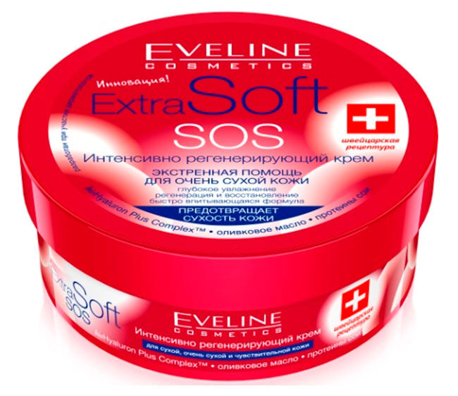 EVELINE Extra Soft Интенсивно регенерирующий SOS крем, 200мл