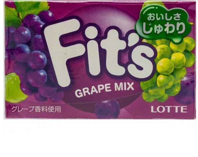 Morinaga Lotte Резинка жевательная FIT`S Grape MIX 24,6гр.