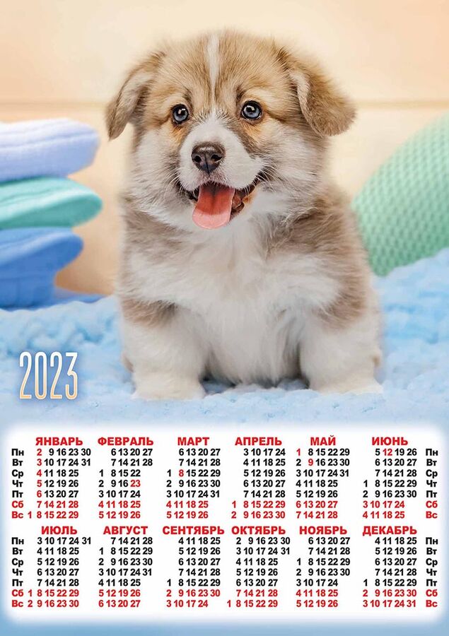 Листовой календарь на 2023 год А2 &quot;Собаки&quot;