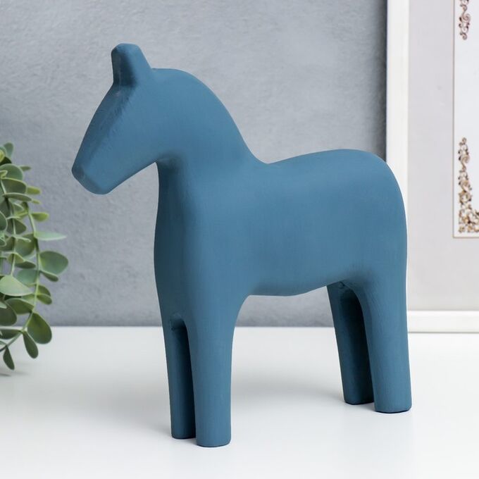 СИМА-ЛЕНД Сувенир дерево &quot;Конь синий матовый&quot; 23,5х5,5х22 см