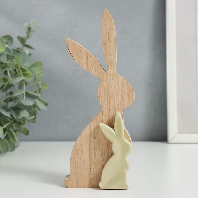 СИМА-ЛЕНД Сувенир керамика, дерево &quot;Кролики&quot; 17х2,9х7 см