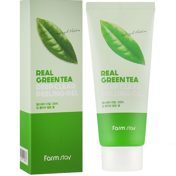 Farm Stay Пилинг-гель для лица 100 мл Зеленый чай Real Green Tea Deep Clear Peeling Gel/Корея