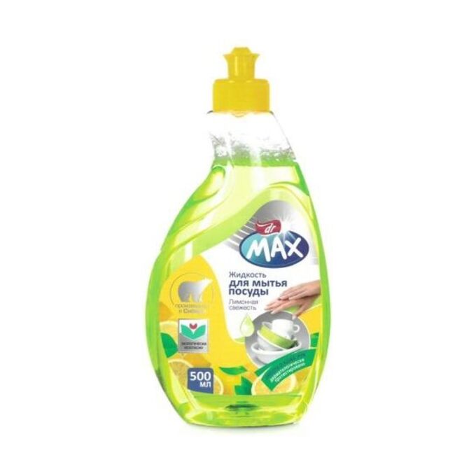 Жидкость для мытья посуды Лимонная свежесть, Dr MAX, 500мл