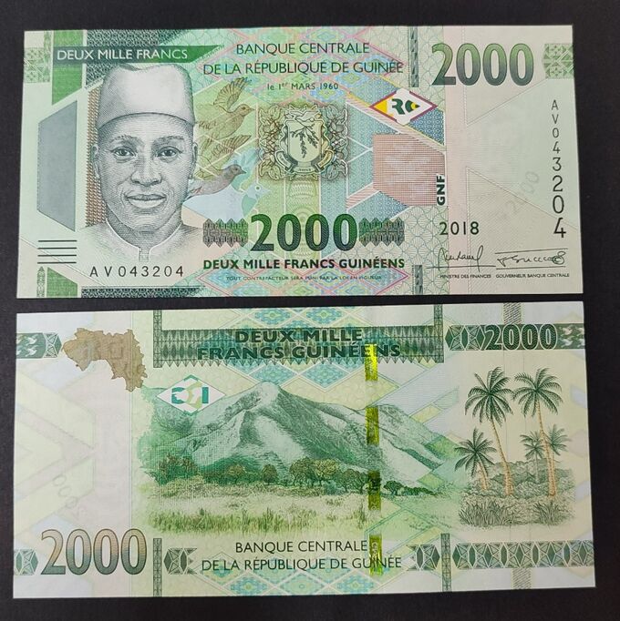 Гвинея 2000 франкков 2018 UNC