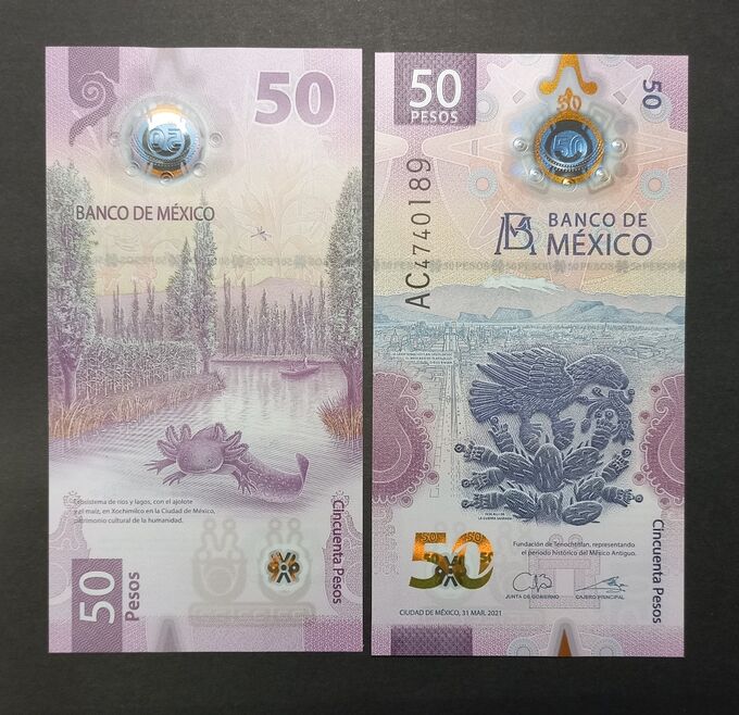 Мексика 50 песо 2021 UNC