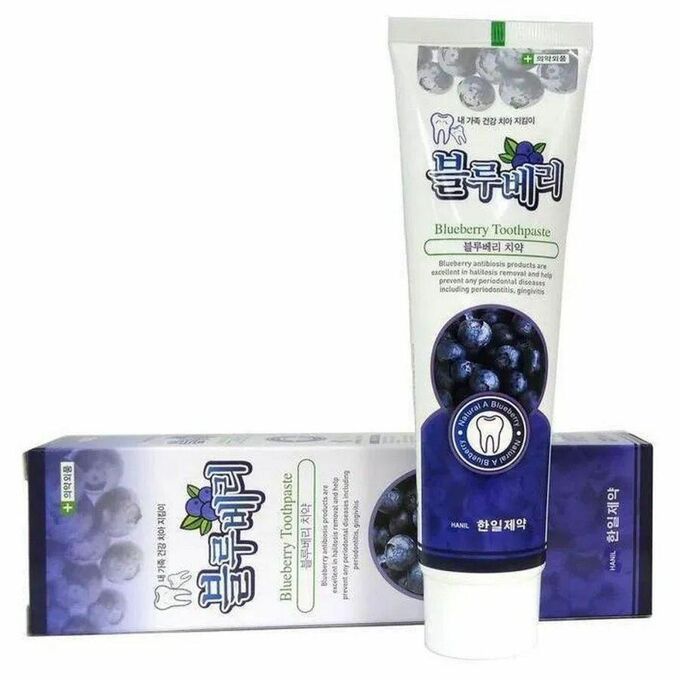 Hanil Зубная паста с экстрактом голубики Natural A Blueberry Toothpaste, 180 г