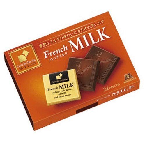 Morinaga Carre De Chocolat Шоколад французское молоко, мини плитки, 21 шт, 102 гр