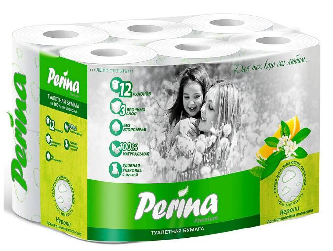 Туалетная бумага PERINA Neroli 3 сл, 12 шт