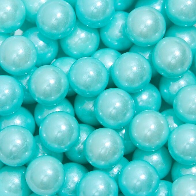 Шар 10 мм. Посыпка шарики хром голубые. Сахарные шарики.