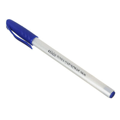 Ручка шариковая синяя &quot;Альфа&quot;/Ручка синяя с колпачком