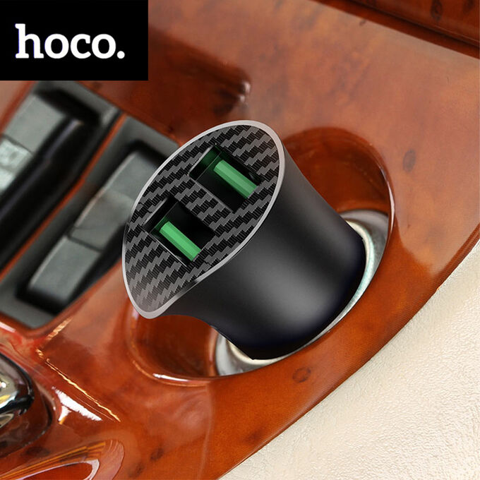 Автомобильное зарядное устройство Hoco Farsighted Dual Port 2 USB QC3.0 18W