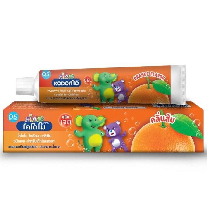 LION &quot;Кодомо&quot; Зубная паста  40гр  &quot;Апельсин&quot;  гелевая (Orange) НОВИНКА!!