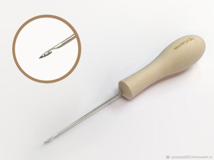 фирма ГАММА Шило сапожное с березовой ручкой с крючком 1.4мм