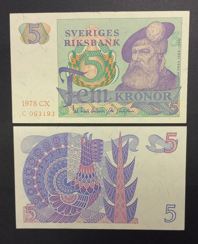 Albonumismatico Швеция 5 крон 1978 UNC
