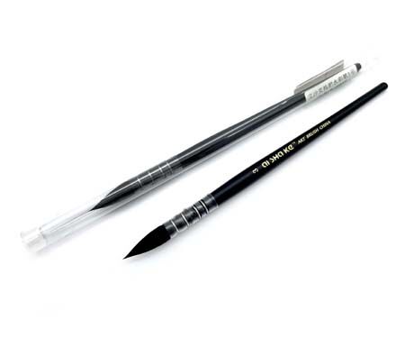 Кисть Белка  Микс №3  AS-3 круглая, профессиональная, для акварели, черная ручка, в пластиковой колбе (1/10/200)
