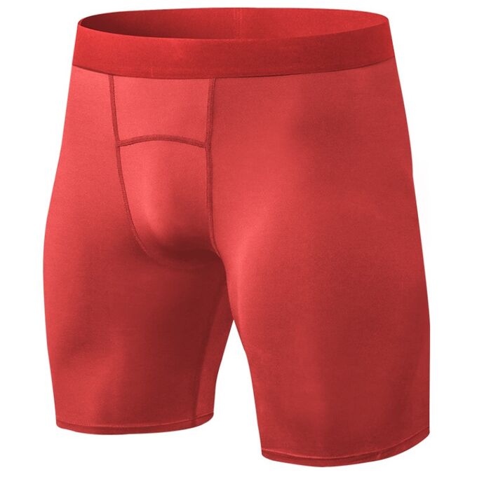 Мужские компрессионные шорты, цвет красный