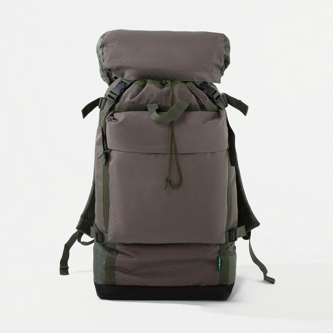 Рюкзак туристический, 40 л, отдел на стяжке шнурком, 3 наружных кармана, цвет хаки