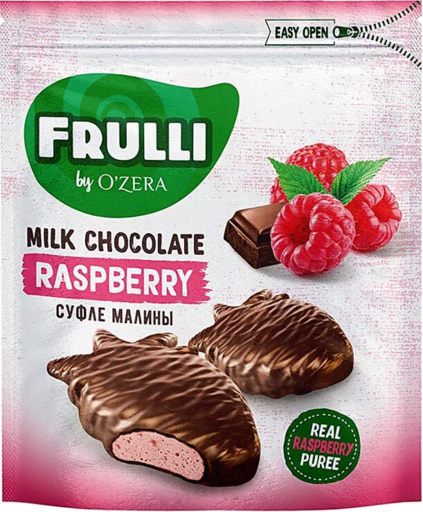 Яшкино «O&#039;Zera», конфеты Frulli суфле малины в шоколаде, 125г