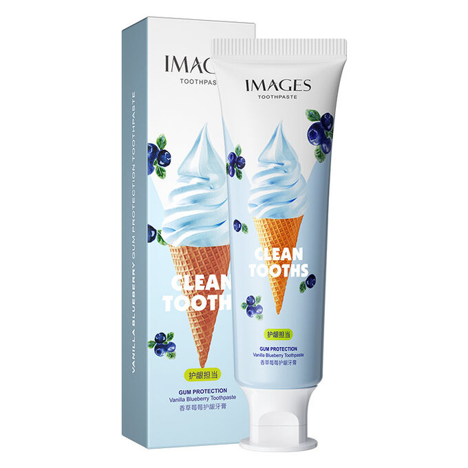 IMAGES GUM PROTECTION Vanilla Blueberry Toothpaste Зубная паста с черникой (защита десен), 100 г