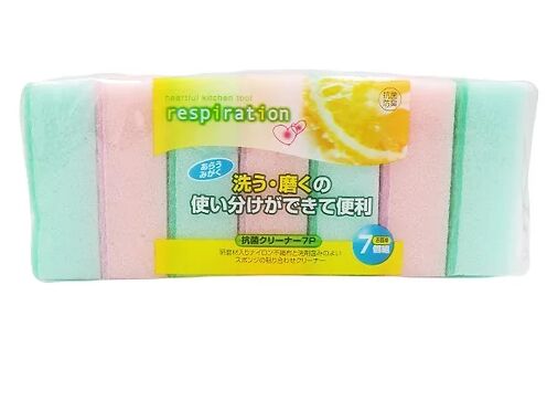 JP/ Okazaki Antibacterial Cleaner Губка кухонная, антибактериальная, 7шт.