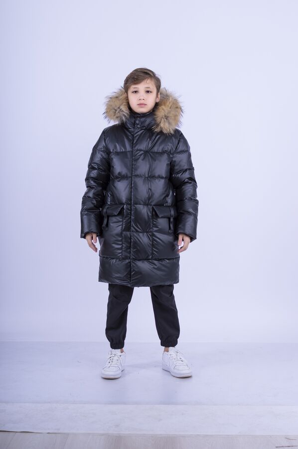 KAYSAROW 22ПП4 (черный) Пальто для мальчиков НЕЙТОН