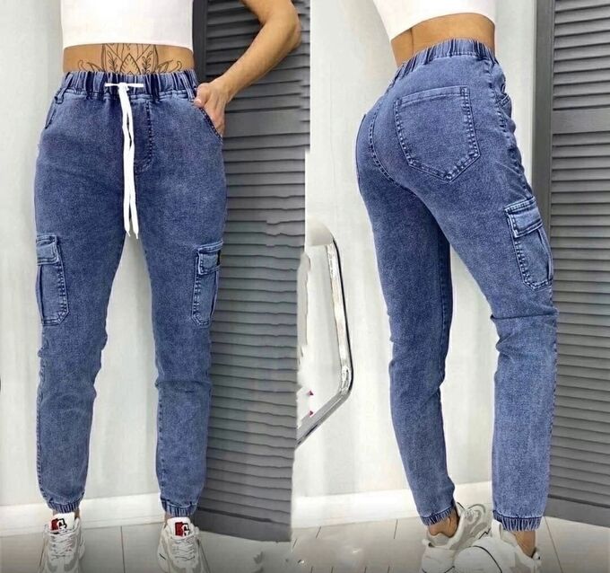 Джоггеры джинсовые женские