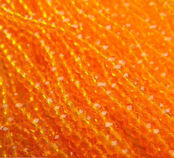 Crystal 23. Оранжевый Кристалл 27мм. Стекло оранжевое прозрачное.