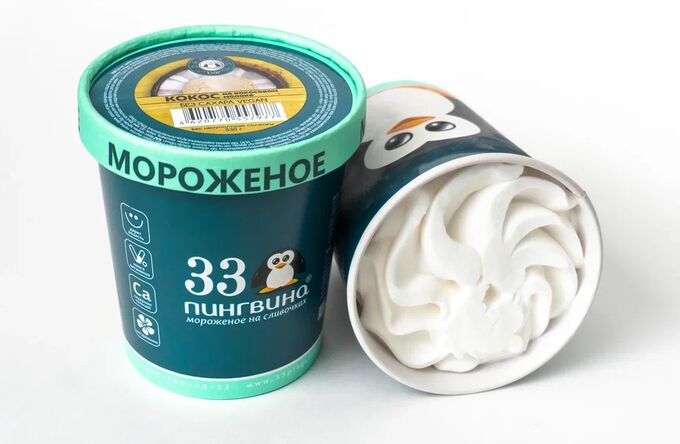 ORGANICbar Кокос на кокосовом молоке 330г  ВЕДЕРКО  vegan  33 пингвина