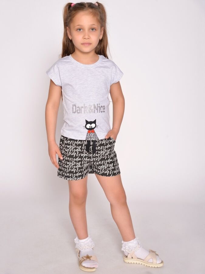 BONITO KIDS Комплект для девочки (футболка и шорты) арт.OP1454