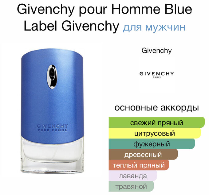 Парфюм Givenchy pour Homme Blue Label Givenchy во Владивостоке