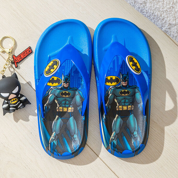 DC Comics Шлепанцы детские пляжные, для бассейна - Бэтмен • Batman Blue